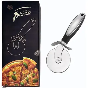 1-piece pizza cutting machine, multi-purpose stainless steel pizza cutting machine wheel, with anti slip soft touch handle, very suitable for cutting pizza, dough and pastries, suitable for kitchens and restaurants