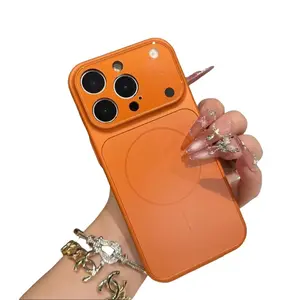 Large-View Case for IP17 Max New IP16 Max IP15 Magnetic IP14 Simple Solid Color IP13/12 Phone Pro Compatible Protective Cover with Secure Fit