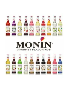 Monin Gourmet Flavorings -Wholesale Syrup All flavors, even the rare ones. 1 Liter PET foodservice size for coffee shops, lemonade stands, cafes, restaurants and bars.