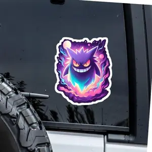 Gengar Poke Peeker Decal, Peeker Sticker | Vinyl waterproof sticker | Gift for Game lovers