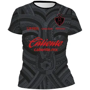 Liga MX Playera Atlas Alternativa 23 Soccer Jersey, 3D Football T-shirt, Gifts for Mexicano Fútbol Lover Men Women, Sport Apparel