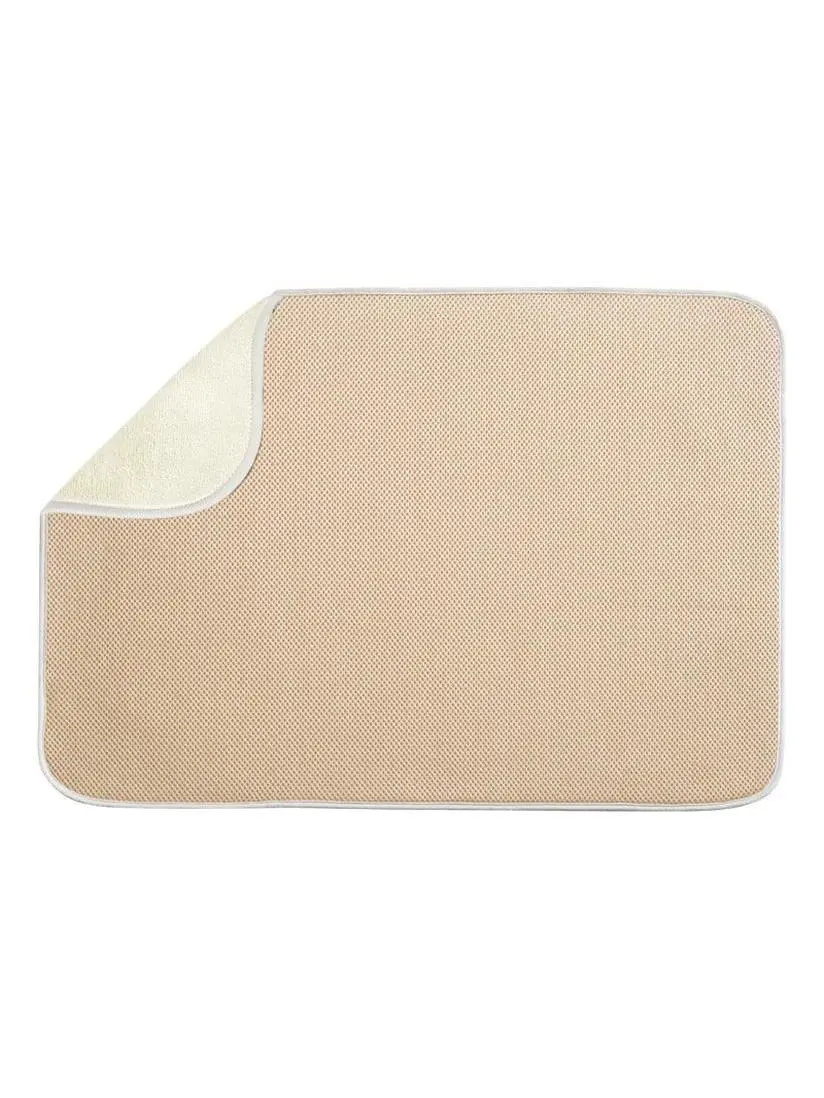 iDesign 6218630 Wheat Microfiber Drying Mat, 0.5x16x18 in.