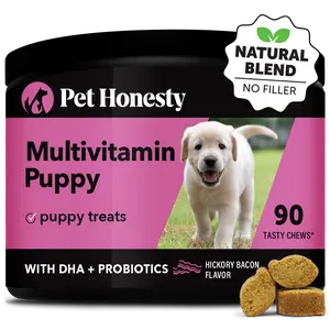 Multivitamin Puppy - Nutritional Supplement for Puppies Dog Multivitamins Chewable with DHA + Probiotics, for Immune Health - Bacon 90 Tasty Chews Multivitamin Puppy - Nutritional Supplement for Puppies Dog Multivitamins Chewable with DHA + Probiotics, for Immune Health - Bacon 90 Tasty Chews