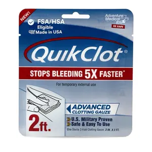 Quick Clot Hemostatic Gauze for Emergency Wound Care Exp 2028