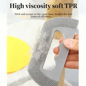 2PC Flexible Silicone Pet Hair Remover Lint Roller Double Sided Scrape and Stick Reusable Washable Fur Cleaner for Sofa Cat Tree Clothes Fabric Eco Friendly Tool for Pet Owners Family Home Cleaning