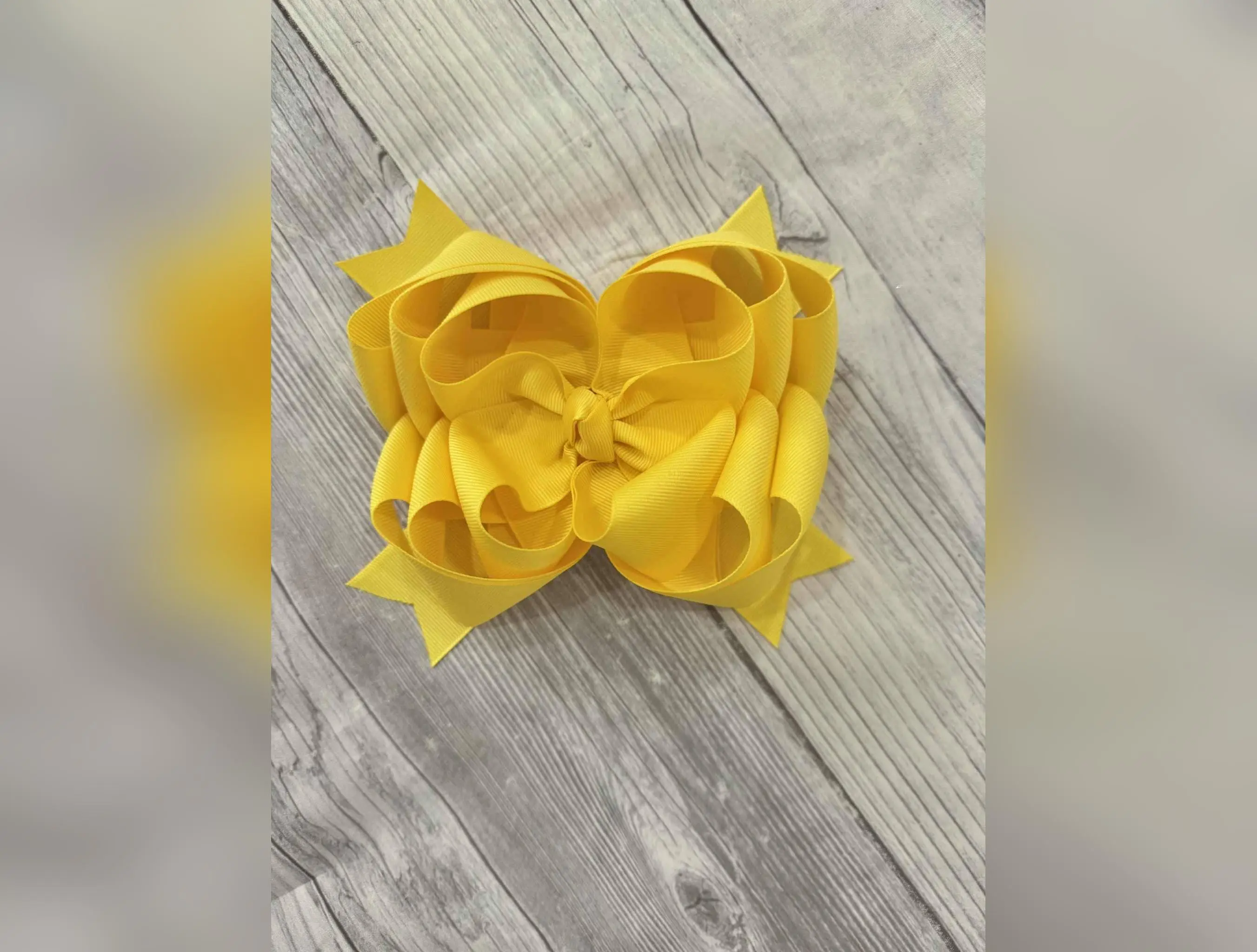 Yellow Triple Layer Boutique Bow