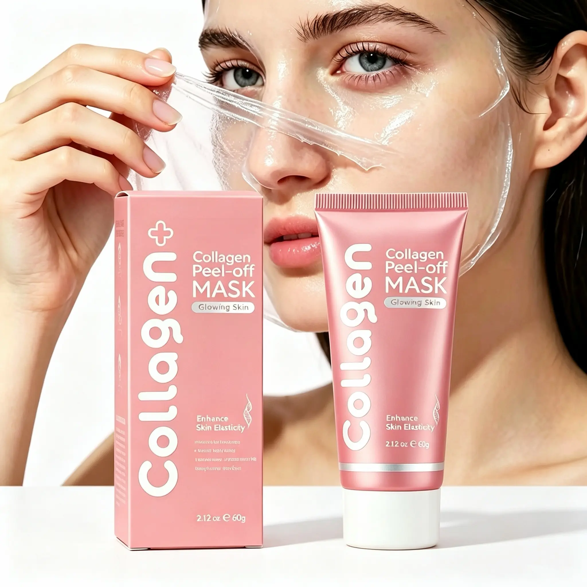 Collagen Night Wrapping Mask 2.12fl oz(60ml)-Hydrating Overnight Sleeping Wrap Mask for Glass Skin Radiance, Moisture Boost Daily Skin Care, All Skin Types, Supports Soft Supple Smooth Skin Look, Facial Night Treatment Mask  3 ，