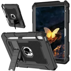 Lightweight Shockproof iPad Case for 5th/6th/air/air2, 7/8/9th, 10/11th, with Stand and Pen Holder, Durable Material Tablet Protector, Cover with Kickstand
