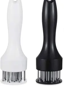 Meat Tenderizer Tool with Ultra Sharp Stainless Steel Needle Blades 2 Pack Meat Tenderizer Tool Profession Kitchen Gadgets Jacquard for Tenderizing and Cooking BBQ, Marinade, Steak, Beef, and Poultry