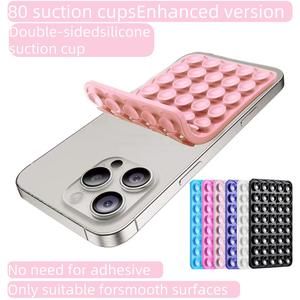 Silicone Suction Cup Phone Case Mount,1 Count Double Sided Phone Holder Mount, Hands-Free Strong Grip Holder for Selfies and Videos, Phone Accessories