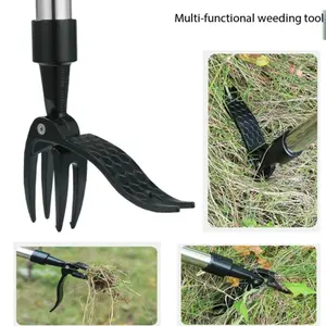 Manual Weed Removal Tool Set, Includes Weed Head, Hoe, Rake, Garden Tools for Vegetable Gardening, Backyard Farming, Weeding