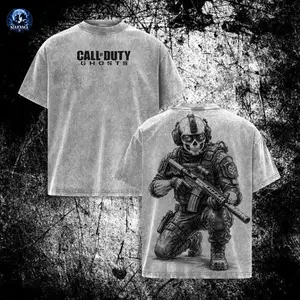 Simon "Ghost" Riley Call of Duty: Modern Warfare II Retro Unisex Acid Washed T-shirt, Game Movie Man Clothes Cotton designer shirts Movie Shirt, graphic tees, men gifts, ,Graphic Streetwear T-shirt Crew Neck Graphic T-Shirt IID