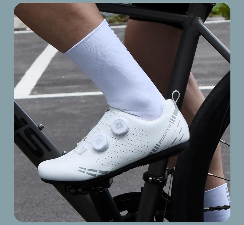 Road bike non-locking shoes for men and women, lightweight cycling shoes, mountain bike rubber-soled shoes, dual-twist adjustment equipment