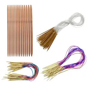 Wooden Circular Knitting Needles DIY Sewing Accessories for Sweaters Scarves Socks Yarn, Handmade Craft Tools, Essential Knitting Supplies