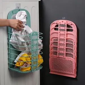 Foldable Wall-Mounted Laundry Basket, Durable PP Material, Space-Saving Design, Easy to Clean, Modern Rectangle Shape, Ideal for Bathroom, Bedroom, Kitchen