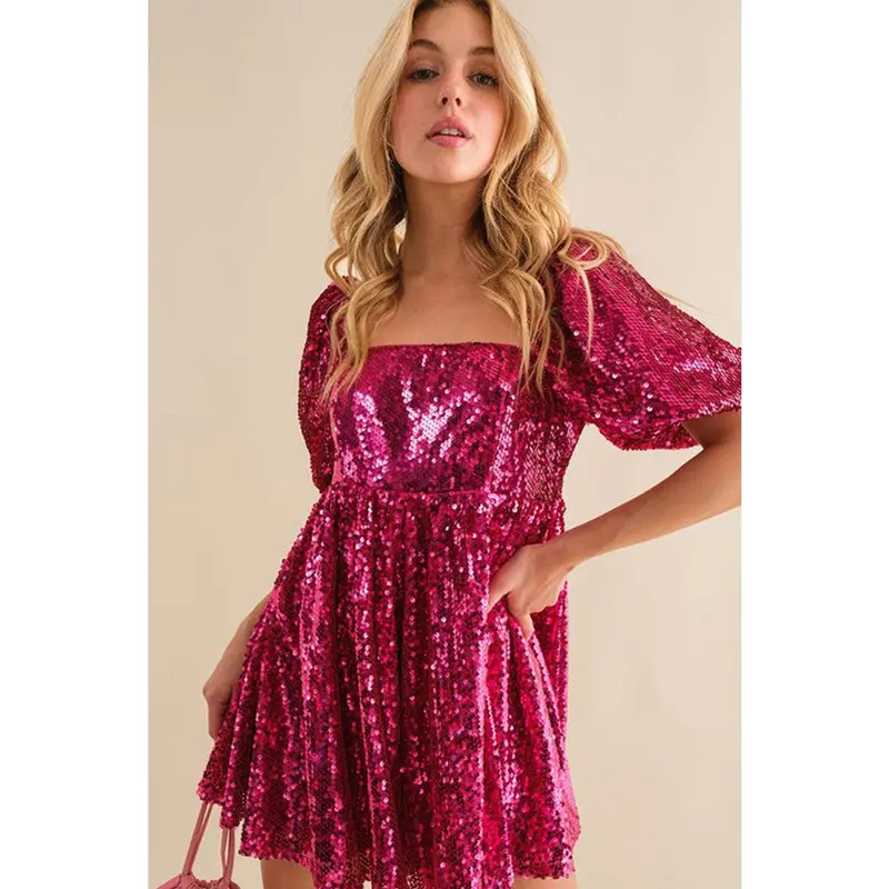 short sparkly pink dress - TikTok Shop
