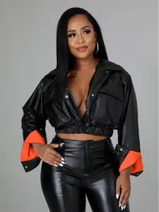 HOLD ME -crop bomber jacket