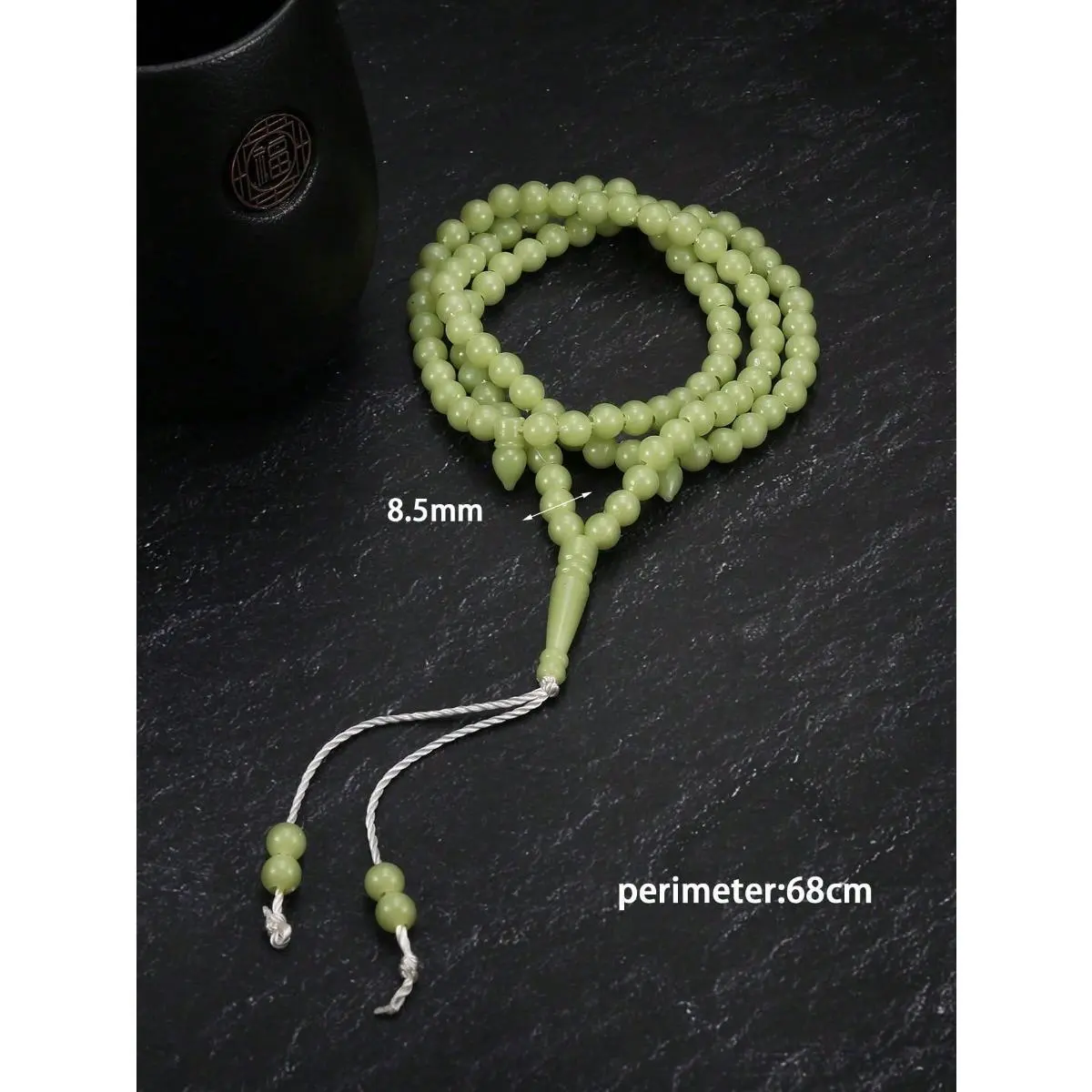 Unisex Vintage Light Green Dainty Boho Style Beaded Hand-Woven Beaded Necklace, 1-Piece Handmade Accessory for Prayer, Thanksgiving Gift, Beaded Necklaces