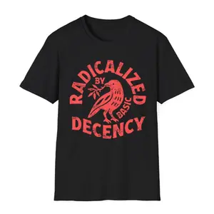 Radicalized By Basic Decency T-shirt, Political Protest Tee, Feminist Activist Gift, Liberal Clothing, Social Justice