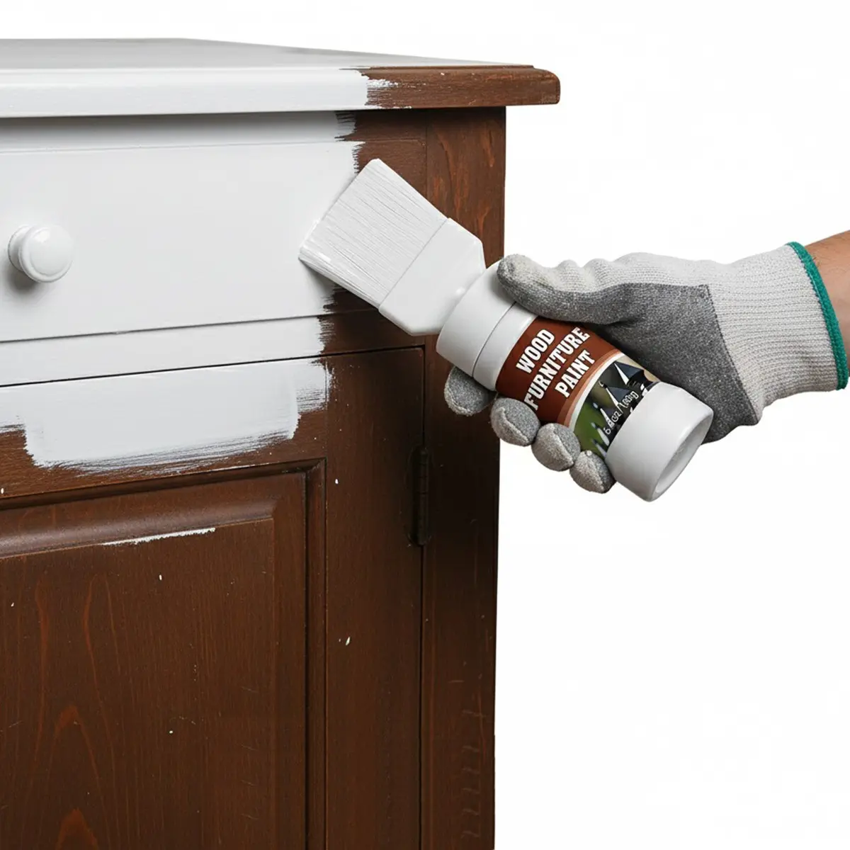 Wood Brush Paint Multi-Surface Repair Brush, Furniture Paint Brushes, Painter Tool, Ideal for Doors Windows Furniture Metal, Perfect for Renovation & Restoration