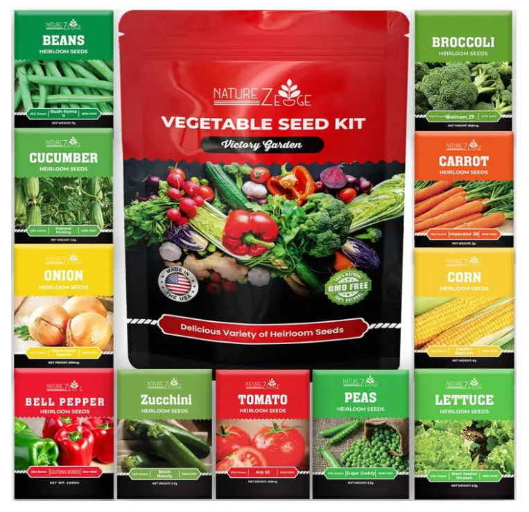 11 Heirloom Seeds for Planting Vegetables and Fruits, 4800 Survival Seed Vault and Doomsday Prepping Supplies, Gardening Seeds Variety Pack, Vegetable Seeds for Planting Home Garden Non GMO…