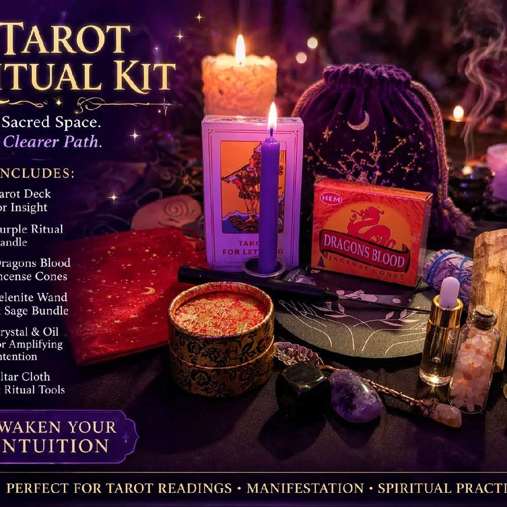 Tarot Ritual kit with charm candles