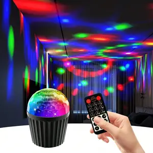Striped Magic Ball LED Light, Multicolor Stage Lights, Ktv Bar Sound Control Flashing Atmosphere Stage Lamp, Party Decor Lighting, Party Lighting Decoration
