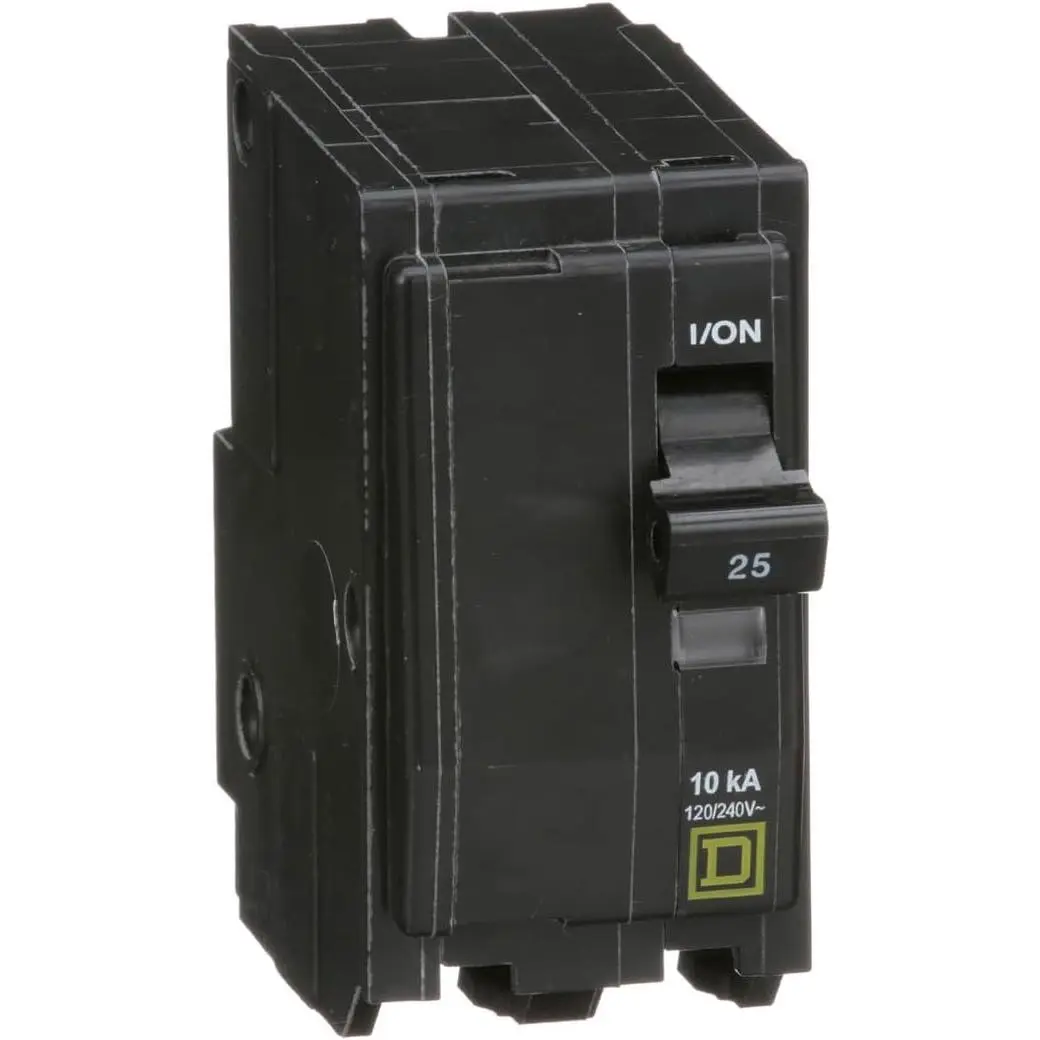AI-Certified QO225CP Circuit Breaker, Black, Home & Business Electrical Protection, Overload Protection, Not Applicable for Non-Standard Electrical Setups, Short-Circuit Protection