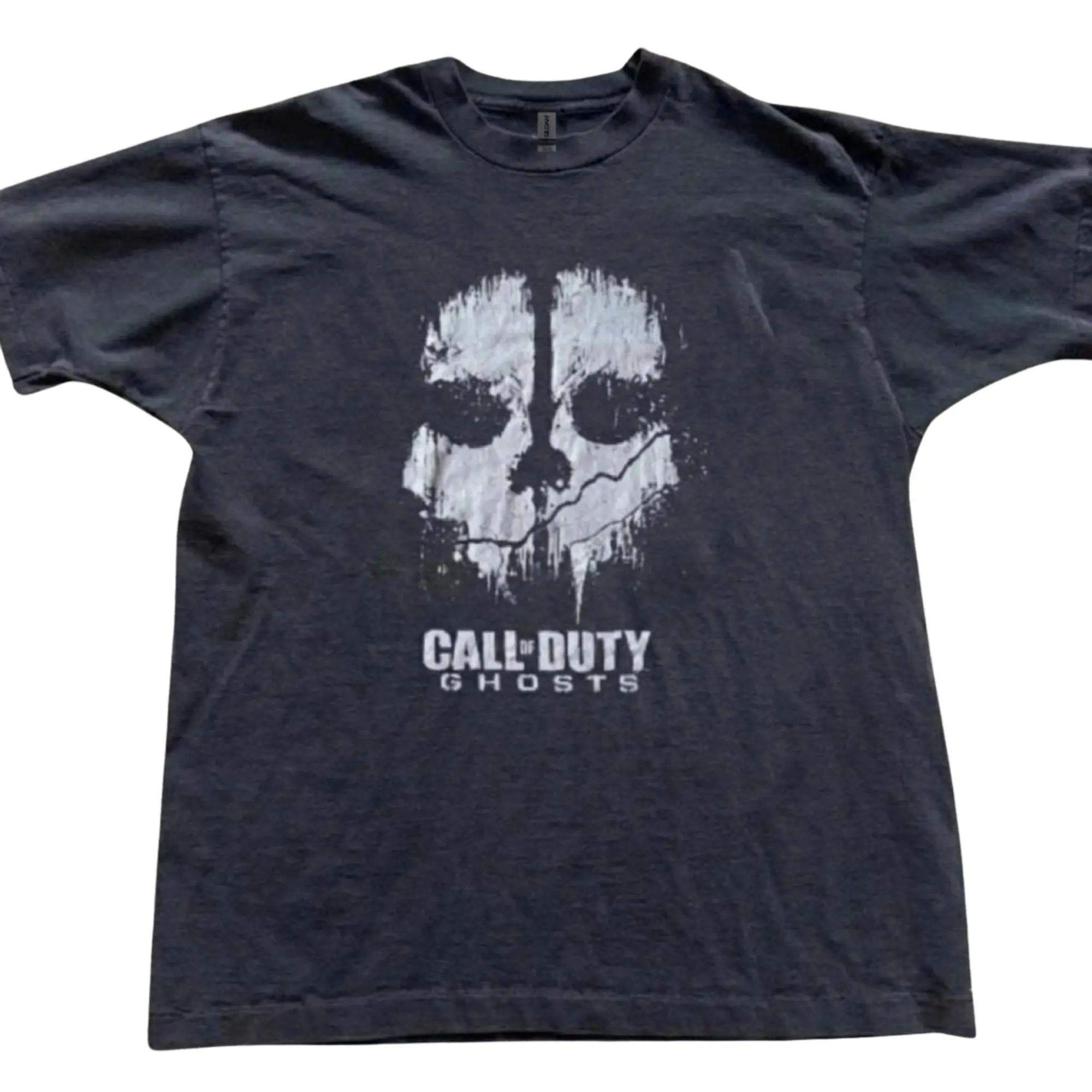 Distressed Skull Mask Graphic Tee, Tactical Gaming Style Shirt, Dark Military Inspired T-Shirt, Unisex Streetwear Top