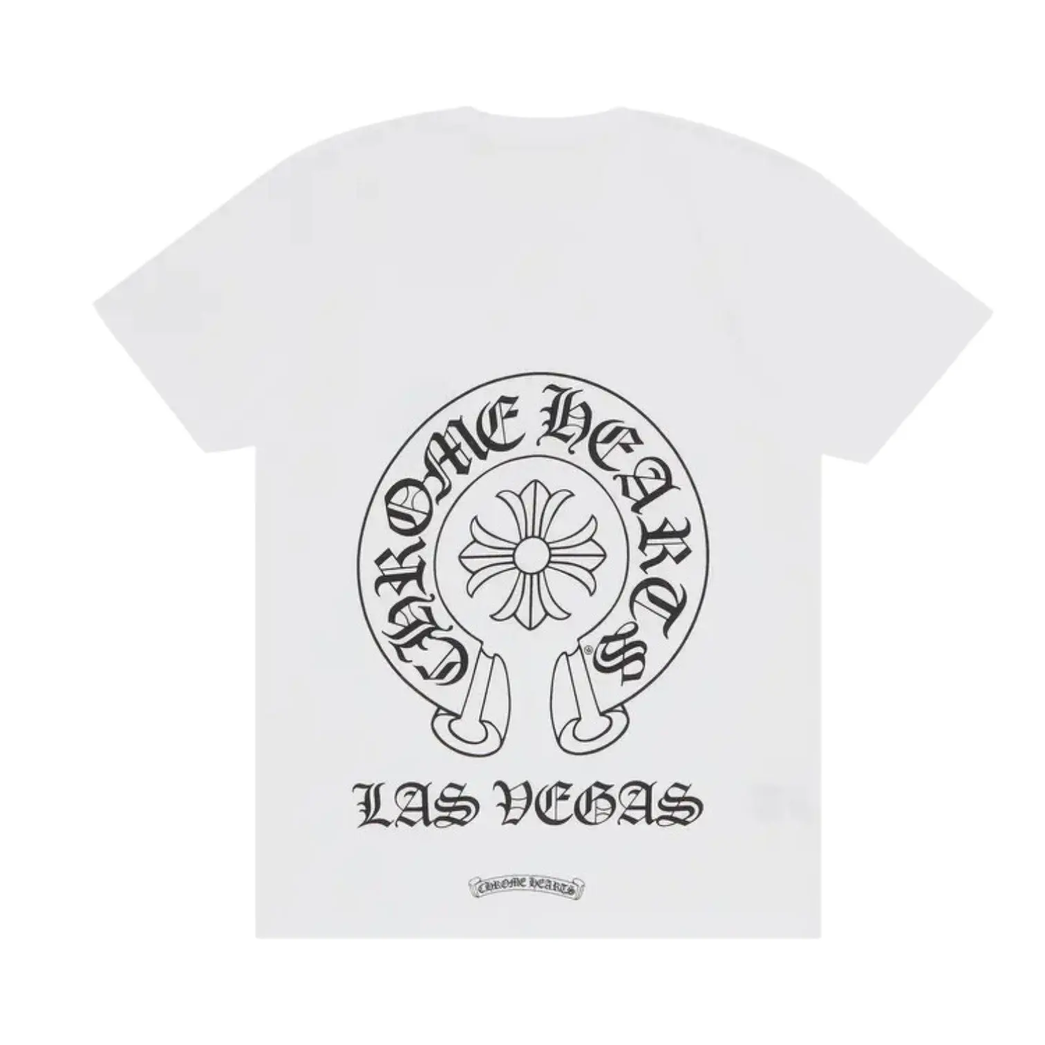 1211665 Chrome Hearts Las Vegas Horseshoe Logo Pocket Tee White