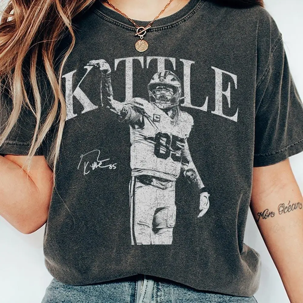 Vintage George Kittle Football Vintage Comfort Colors Shirt, Game Day Football Graphic Tee