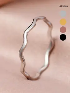 Simple Plain Color Copper Ring, Fashion Accessories for Women, Casual Jewelry for Party, Daily Decor, Trendy All-match & Exquisite Jewelry for Gift, Stackable Rings