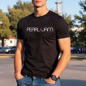2025 fashion Pearls Jams Cotton T-shirt Vintage Tees Short Sleeve Crewneck T-shirts Pure Cotton 4XL 5XL 6XL Clothing
