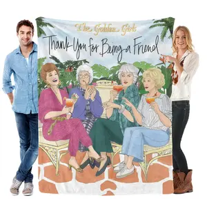 The Golden Girls: Thank You For Being A Friend Cozy Soft Blanket for Bed & Couch Lightweight Warm Plush Throw All Season Comfort Blanket