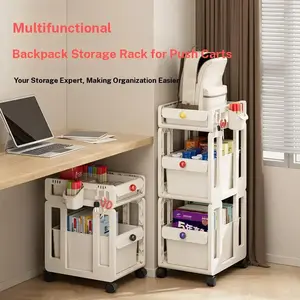 Movable Bookshelf Storage Rack, Small Cart Design for Efficient Organization, Ideal for Home & Office Use, Durable Construction