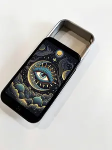 Demon Eye Matchbox (no Matches Included), Sliding Metal Storage Box, Small Jewelry Organizer, Unique Decorative Accessory