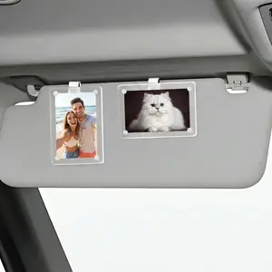 Magnetic Car Sun Visor Photo Holders, Clear Acrylic Display Clips for Personal, Family, or Loved Ones’ Photos, Practical Car Interior Frames for Daily Driving and Travel, Thoughtful Gift Idea for Holidays and Special Occasions