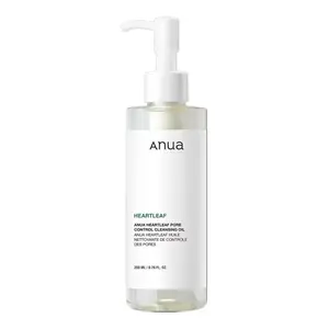 ANUA Heartleaf Pore Control Cleansing Oil - 6.76 fl oz (200ml) Korean Gentle Daily Facial Cleanser, Lightweight Cosmetic Makeup Remover for Acne-prone Skin
