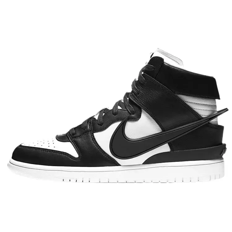 Nike Dunk High 'Black' x AMBUSH Men's High-Top Athletic Sneaker - Casual Wear, Street Sports, Lace-Up, Solid, Cushioned, Rubber Sole, Premium Materials, Futuristic Look, Elevated Street Fashion