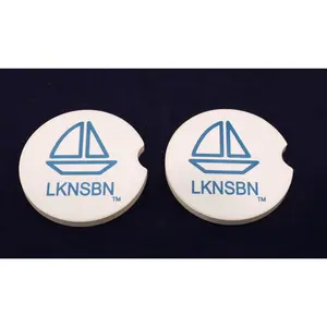 LKNSBN Ceramic Car Coasters - 2 Piece Set