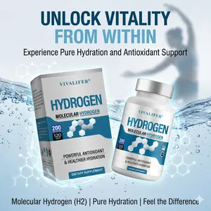 Molecular Hydrogen Water Tablets – 200mg High-Potency Effervescent Supplement for Antioxidant Support & Healthy Hydration – Caffeine-Free Cellular Vitality Boost – Easy-Dissolve Formula – 120 Tablets Healthcare Fitness Vitamin