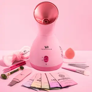 VogueNow LuxGlow 17-Piece Facial Steamer Spa Kit with 3 Modes, Compact and Lightweight,  Helps Deep Clean and Purify Pores, Leaves Skin Soft, Hydrated & Glowing