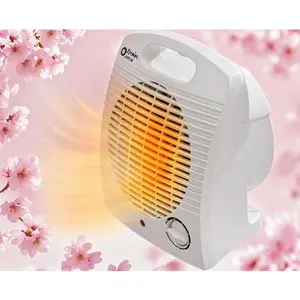 Portable Electric Space Heater with Adjustable Thermostat, 1500W Fan Forced Indoor Heater, Overheat Protection & Tip-Over Switch, Stay Cool Housing for Bedroom Home Office, Energy Efficient Safe Heating