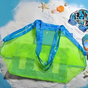 Large Capacity Storage Bag, Foldable Beach Travel Bag, Quick Drain Mesh, Lightweight Multi-Functional, Ideal for Beach, Camping, Vacation