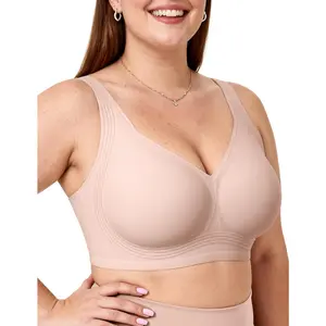 Bras for Women Supportive Wireless Push Up Bra Full