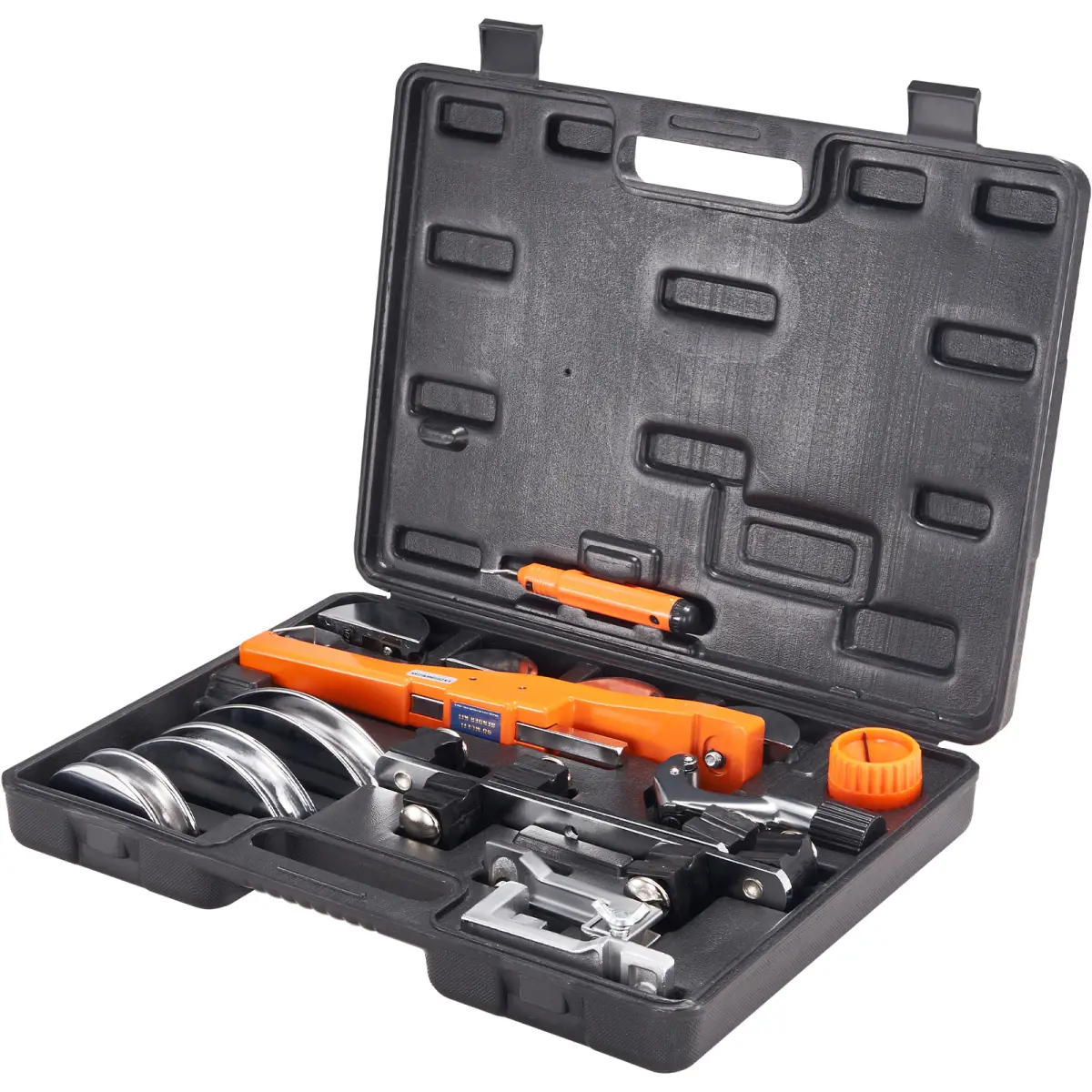 Ratcheting Pipe Tube Bender, 1/4"-7/8" O.D. 90° Forward/Reverse Tool with 7 Dies and Pipe Cutter for HVAC Air Conditioning, Refrigerator On-Site Repair sohochic