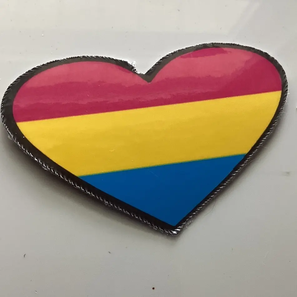 Pansexual, pride awareness sticker imperfect