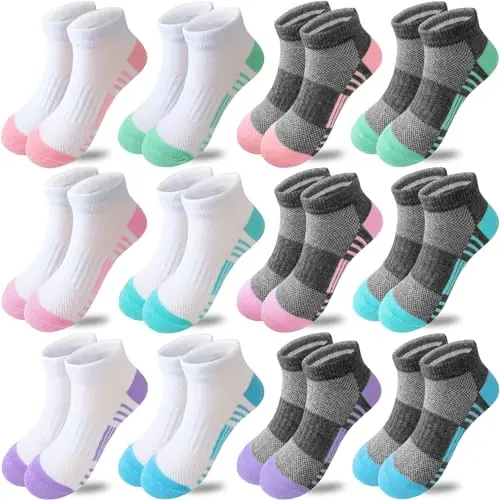 6 Pairs Grey(6 Colors),6 Pairs White(6 C