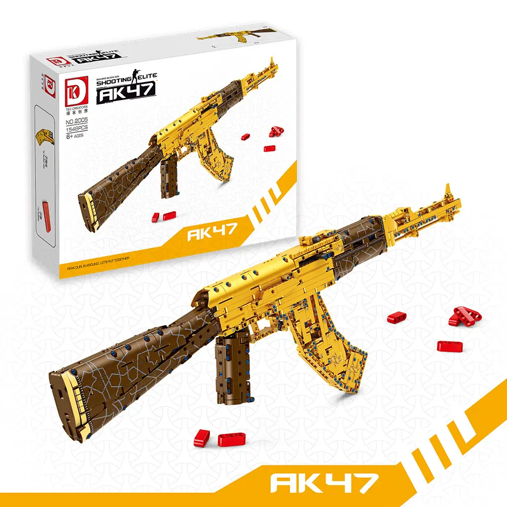 Shooting Elite AK47 35-in Plastic Building Block Gun Set, 1548 Pieces, STEM Unisex Collectibles, DIY Tactical Toy for Teens 12+ & Adults, Birthday Gift Option