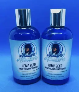 Hemp Seed Shampoo & Conditioner Set with Fresh Hemp Seed Oil, Macadamia Nut Oil, and Wheat Protein, 100g Net Weight, Regular Edition
